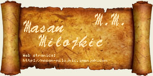 Mašan Milojkić vizit kartica